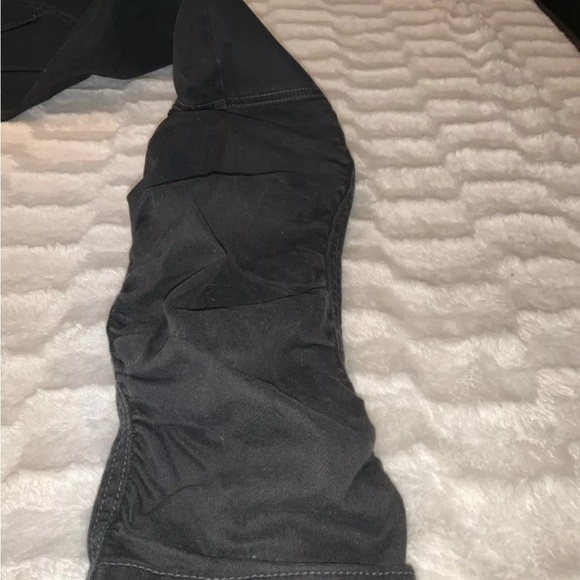 ALLEN B. SCHWARTZ Womens BLACK RUCHED ZIPPER ANKLE DENIM JEANS Size 12 - Picture 6 of 11